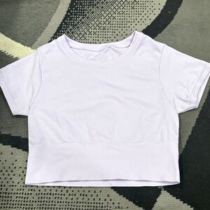 Lavender Cropped workout shirt